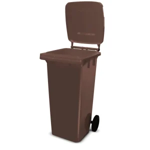 Contenedor reciclaje de 120 Lts. café