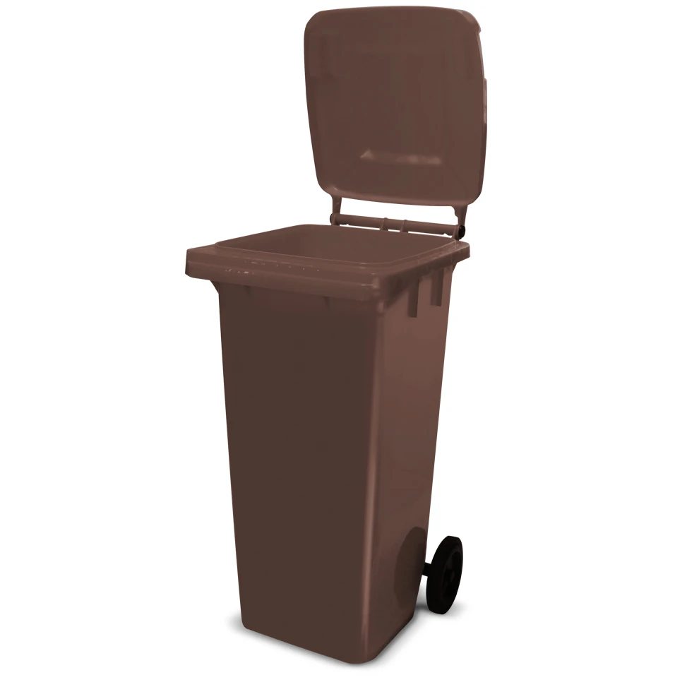 Contenedor reciclaje de 120 Lts. café
