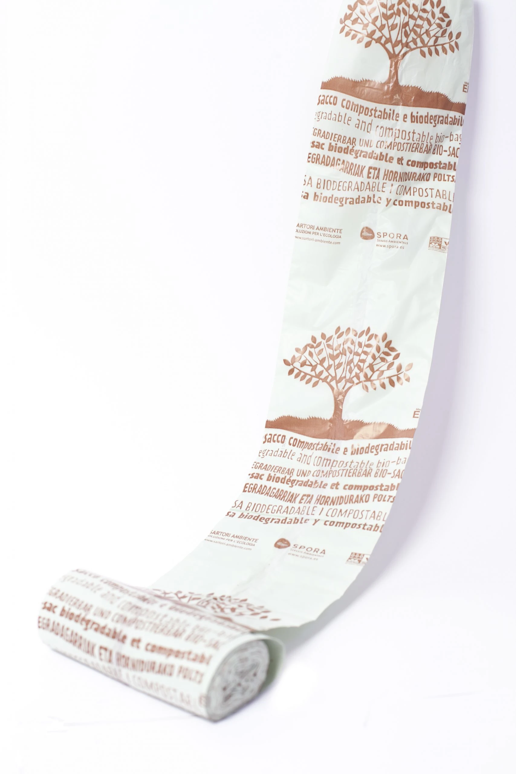 Rollo 25 bolsas compostables 40x40 cms.